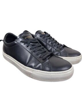 Givenchy Urban Street Low Top Black Leather Lace-up Sneakers men's EU42 / US 9